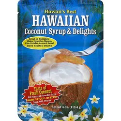 Hawaiis Best Powdered Syrup Mix Coconut - 4 Oz