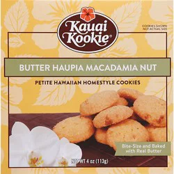 Kauai Kookie Butter Petite Haupia Macadamia Nut Cookies - 4 Oz