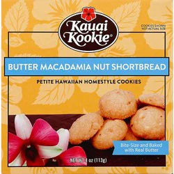 Kauai Kookie Petite Butter Macadamia Nut Cookies - 4 Oz