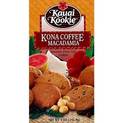 Kauai Kookie Kona Coffee Macadamia Cookies - 5 Oz
