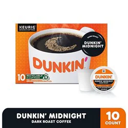 Dunkin Donuts Coffee K-Cup Pods Dark Roast Dunkin Dark - 10-0.35 Oz