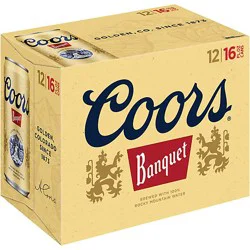Coors Banquet American Style Lager Beer 5% Abv Cans - 12-16 Fl. Oz.