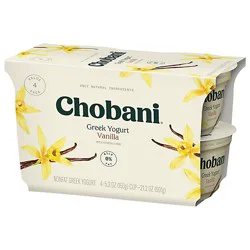 Chobani Non-Fat Blended Vanilla Greek Yogurt - 4-5.3 Oz