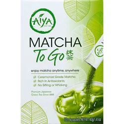 Aiya Matcha Tea To Go Sticks - 10 Count