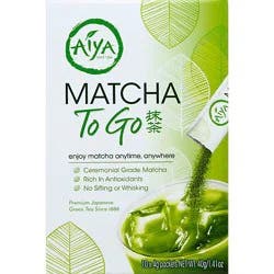 Aiya Matcha Tea To Go Sticks - 10 Count