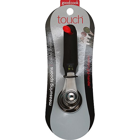 slide 1 of 1, Goodcook Touch Measuring Spoon Set 4 Pieces Ss - Each, 4 ct