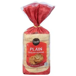 Signature Select Muffin English Plain 6 Count - 13 Oz