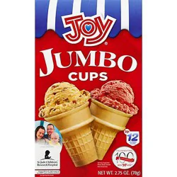 Joy Ice Cream Cups Jumbo 12 Count - 2.75 Oz