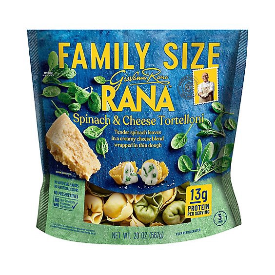 slide 1 of 5, Rana Spinach & Cheese Tortelloni Family Size - 20 Oz, 20 oz