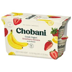 Chobani Strawberry Banana On The Bottom Low-Fat Greek Yogurt - 4-5.3 Oz