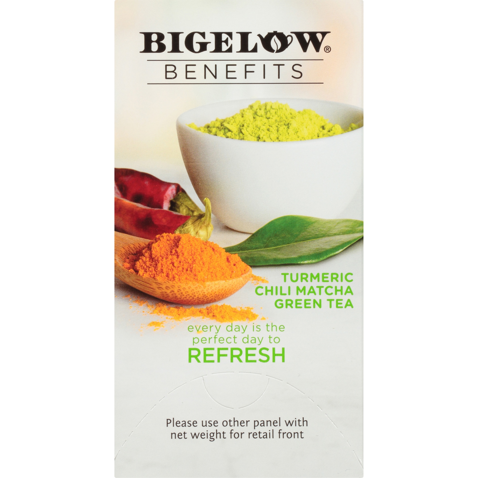 slide 5 of 7, Bigelow Benefits Turmeric Chili Matcha Green Tea, 18 Ct, 