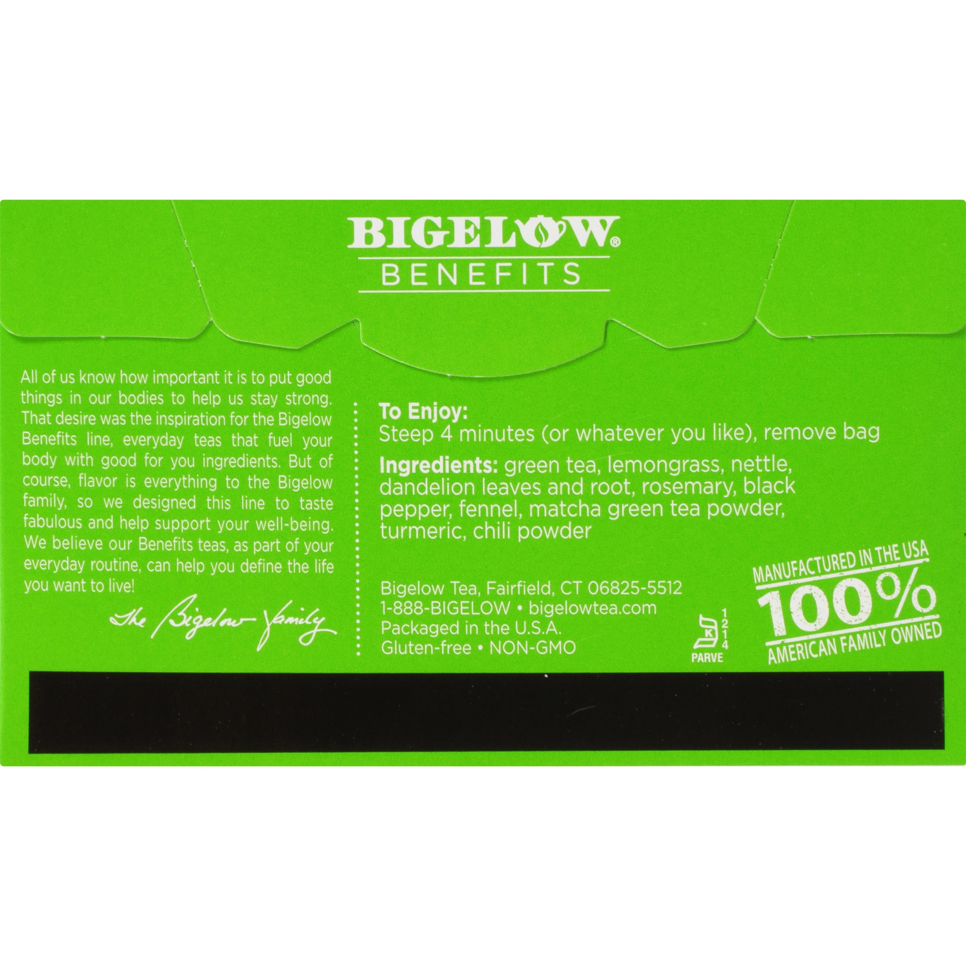 slide 6 of 7, Bigelow Benefits Turmeric Chili Matcha Green Tea, 18 Ct, 