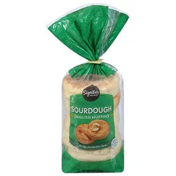 Signature Select Sourdough English Muffin 6 Count - 13 Oz