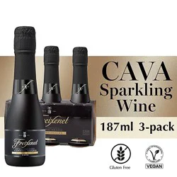 Freixenet Cordon Negro Brut Wine Bottles -3-187 Ml