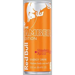 Red Bull Amber Edition Energy Drink Strawberry Apricot 80mg Caffeine - 8.4 Fl. Oz.