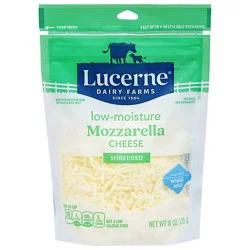 Lucerne Cheese Shredded Mozzarella Whole Milk Low-Moisture - 8 Oz