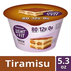 Light + Fit Greek Tiramisu Nonfat Gluten Free Yogurt - 5.3 Oz