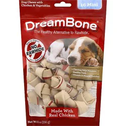 Dreambone Medium Chews With Real Chicken Rawhide-Free Chews For Dogs 4 Count Bag - 11 Oz