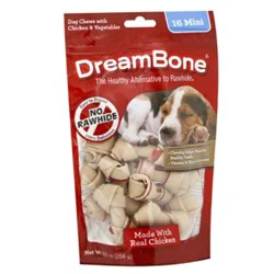 Dreambone Medium Chews With Real Chicken Rawhide-Free Chews For Dogs 4 Count Bag - 11 Oz