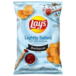 Lays Potato Chips Lightly Salted Barbecue - 7.75 Oz