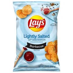 Lays Potato Chips Lightly Salted Barbecue - 7.75 Oz