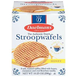 Daelmans Stroopwafels Waffles Honey 8 Count - 10.23 Oz