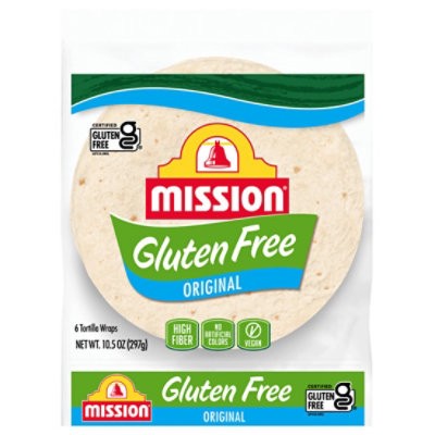 slide 1 of 1, Mission Gluten Free Original Flour Tortillas - Soft Taco Size - 6 Count, 10.5 oz
