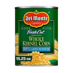 Del Monte Fresh Cut Corn Whole Kernel Golden Sweet 50% Less Sodium - 15.25 Oz