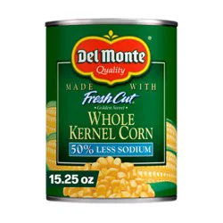 Del Monte Fresh Cut 50% Less Sodium Golden Sweet Whole Kernel Corn - 15.25 Oz