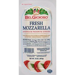 Belgioioso Fresh Mozzarella Cheese Log - 16 Oz