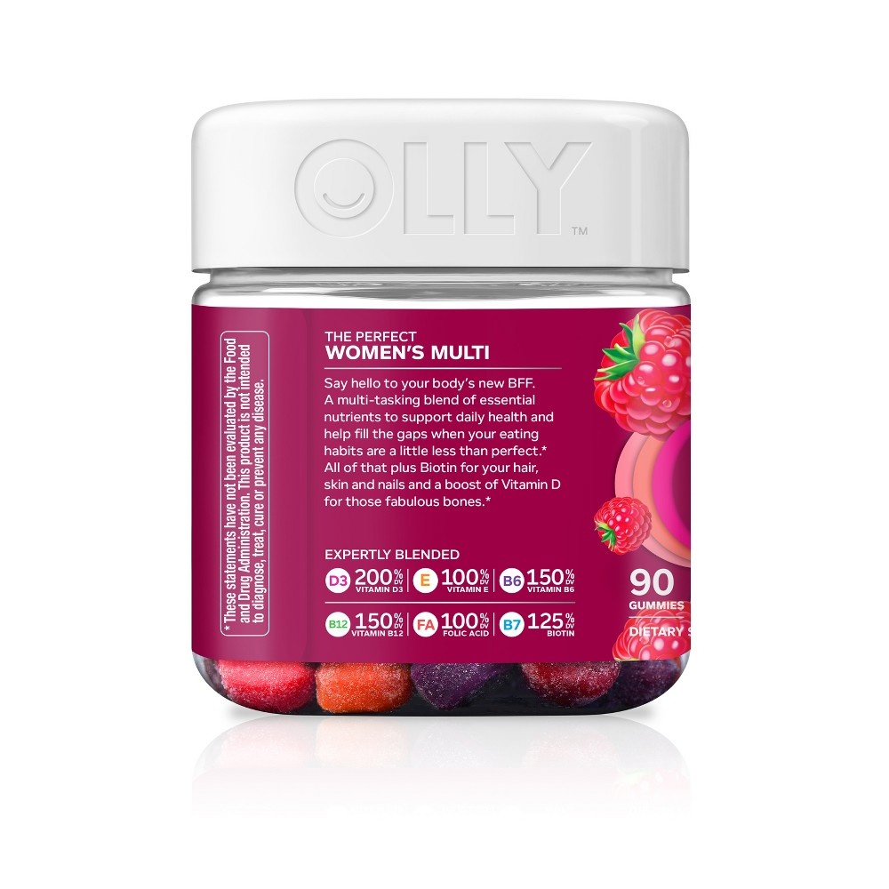 slide 3 of 9, Olly Women's Multivitamin Gummies - Berry - 90ct, 