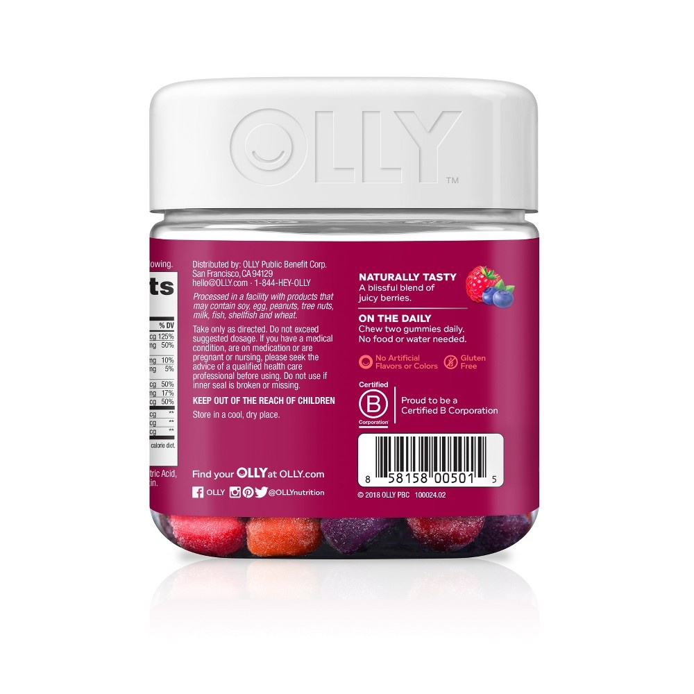 slide 6 of 9, Olly Women's Multivitamin Gummies - Berry - 90ct, 