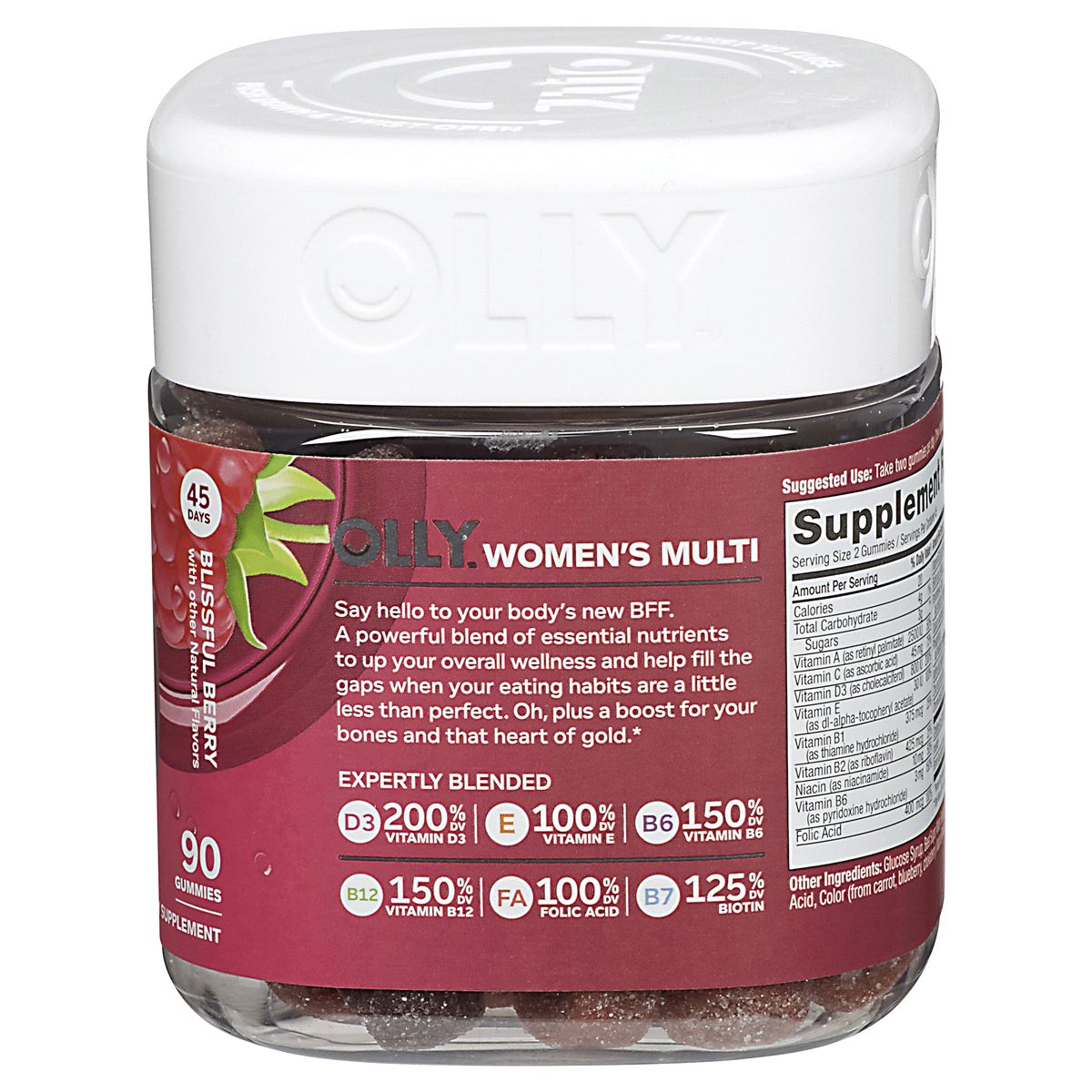 slide 8 of 9, Olly Women's Multivitamin Gummies - Berry - 90ct, 