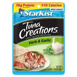 Starkist Tuna Creations Tuna Chunk Light Herb & Garlic - 2.6 Oz
