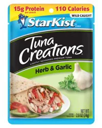 Starkist Tuna Creations Tuna Chunk Light Herb & Garlic - 2.6 Oz