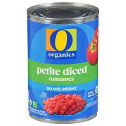 O Organics Tomatoes Diced Petite In Tomato Juice No Salt Added - 14.5 Oz