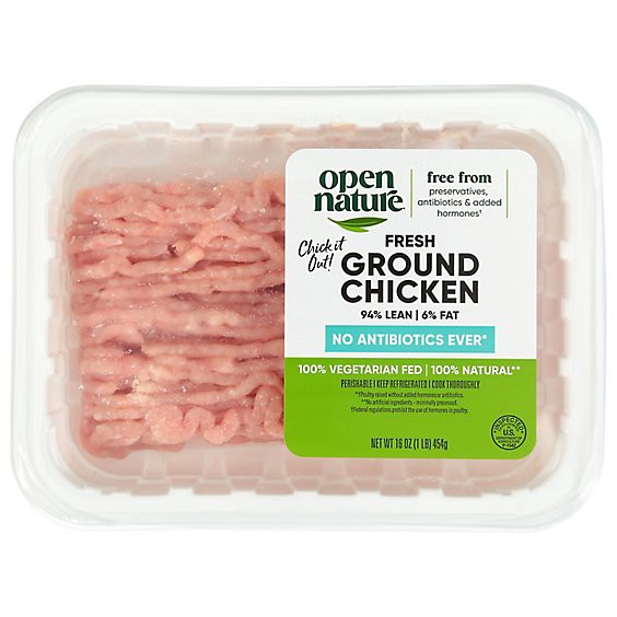 slide 1 of 1, Open Nature Ground Chicken - 16 Oz, 16 oz