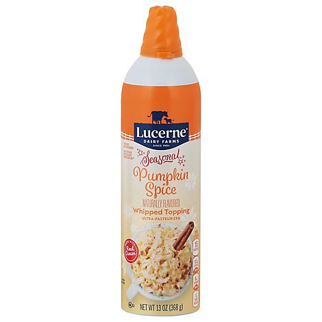 slide 1 of 1, Lucerne Dairy Farms Lucerne Whipped Topping Pumpkin - 13 Oz, 13 oz