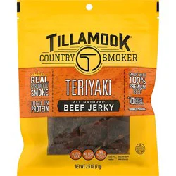 Tillamook Country Smoker Simply Crafted Beef Jerky Teriyaki - 2.5 Oz