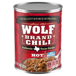 Wolf Brand Hot Chili Without Beans - 15 Oz