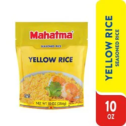 Mahatma Rice Long Grain Saffron Yellow Seasonings Pouch - 10 Oz