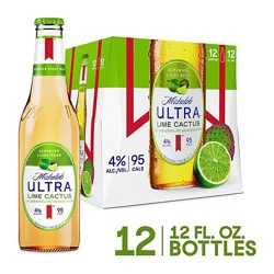 Michelob Ultra Infusions Lime And Prickly Pear Cactus Light Beer In Bottles - 12-12 Fl. Oz.