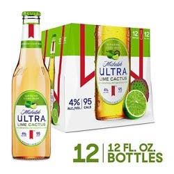 Michelob Ultra Infusions Lime And Prickly Pear Cactus Light Beer In Bottles - 12-12 Fl. Oz.
