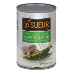Le Sueur Peas Sweet Very Young Small With Mushrooms & Pearl Onions - 15 Oz