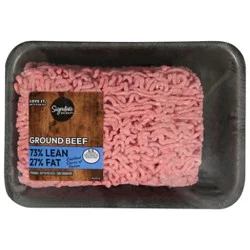 Meat Counter Beef Ground Beef 73% Lean 27% Fat All Natural - 1 Lb