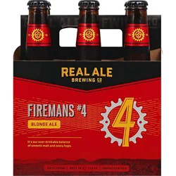 Real Ale Firemans Number 4 Blonde Ale Bottles - 6-12 Fl. Oz.