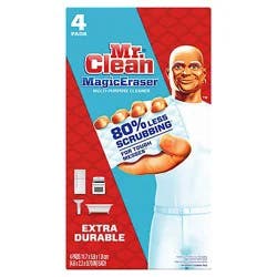 Mr. Clean Magic Eraser Cleaning Pads Extra Durable With Durafoam - 4 Count