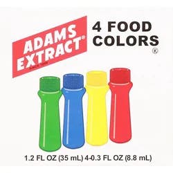 Adams Extract Food Color Pack - 4.25 Fl. Oz.