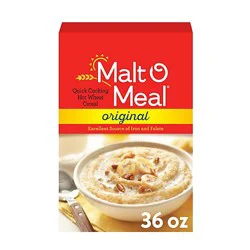 Malt O Meal Breakfast Cereal Hot Wheat Quick Cooking Original - 36 Oz