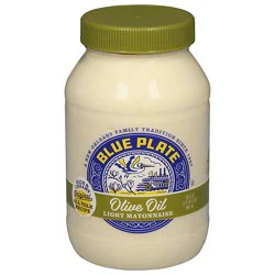 Blue Plate Mayonnaise Light With Olive Oil - 30 Fl. Oz.